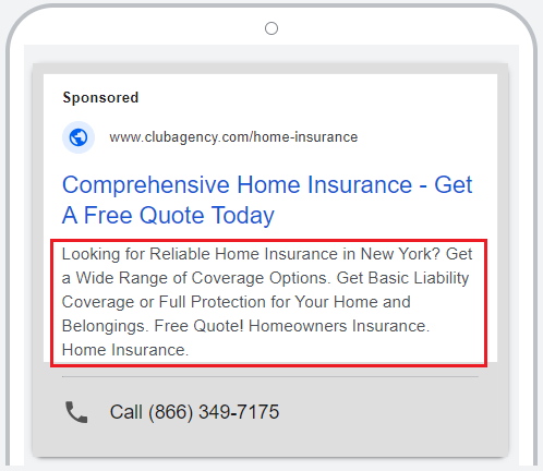 Examples of well written insurance ad copy